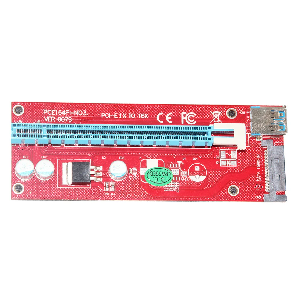 

Плата расширения PCI-E SATA 15pin, плата расширения интерфейса питания USB 3 0, PCI-E 1x до 16X, адаптер 4-контактный PCI-E, карта расширения