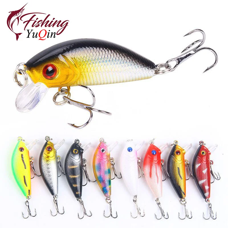 

1PCS Minnow Fishing Lure 50mm 4.2g Topwater Hard Bait Wobbler Jig Bait Crankbait Carp Striped Bass Pesca Fishing Tackle SwimBait