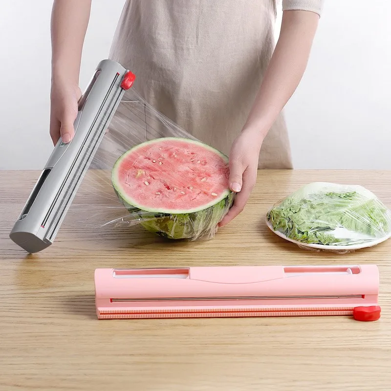 

Cling Film Cutter Kitchen Accessories Cozinha Dispensador De Alimentos Accesorios Cocina Magnetic Plastic Wrap Dispenser