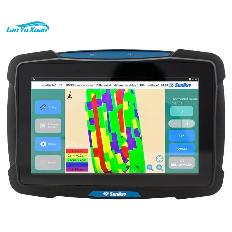 

Sunnav Android Systeem Gnss Land Grader Voor Landbouwgrond 10.1 Inches Groot Touchscreen Hoge Nauwkeurigheid Slimme Automatische