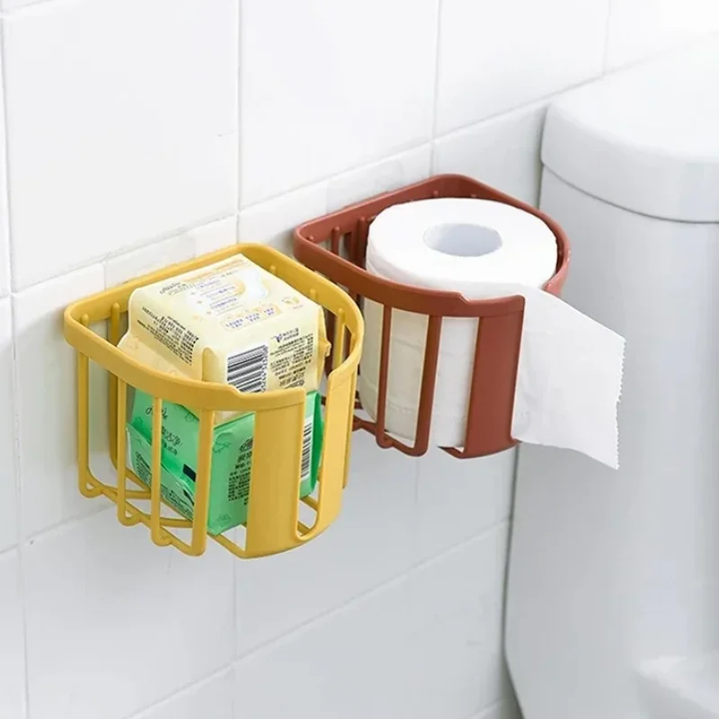 Пластиковый держатель для туалетной бумаги настенная подставка рулона без