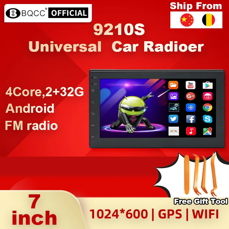 Универсальный автомобильный радиоприемник BQCC Android мультимедийный видео Mirrorlink 7