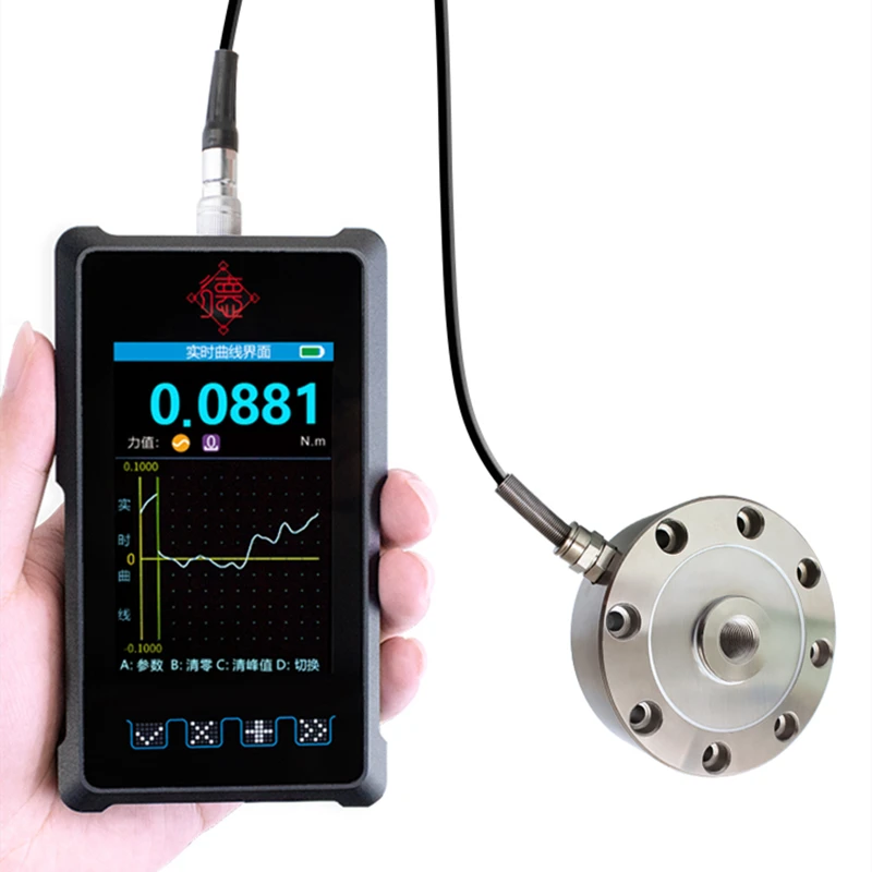 

Portable Force Gauge Digital Hand Dynamometer Measuring Instrument Measuring Pull Push load cell indicator Handheld Rechargeable