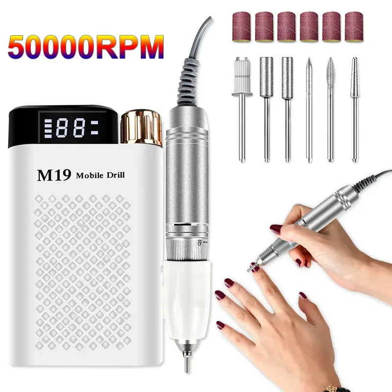 

NEW2023 Rechargeable Nail Drill Manicure Machine With LCD Display Nail Sander For Acrylic Nail Gel Polish Nail Salon Equipment