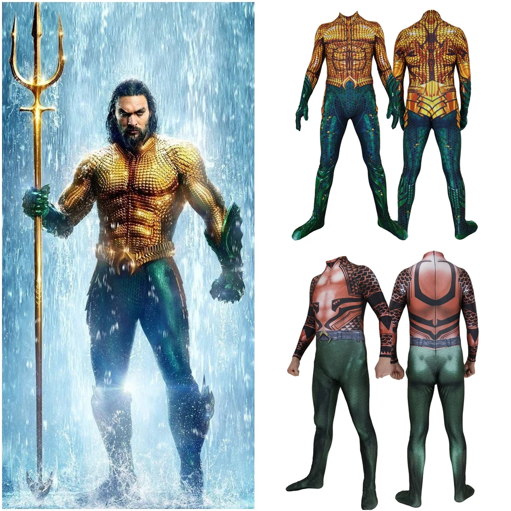 Мужской костюм для косплея Aquaman Артура взрослых героев Хэллоуина карнавала