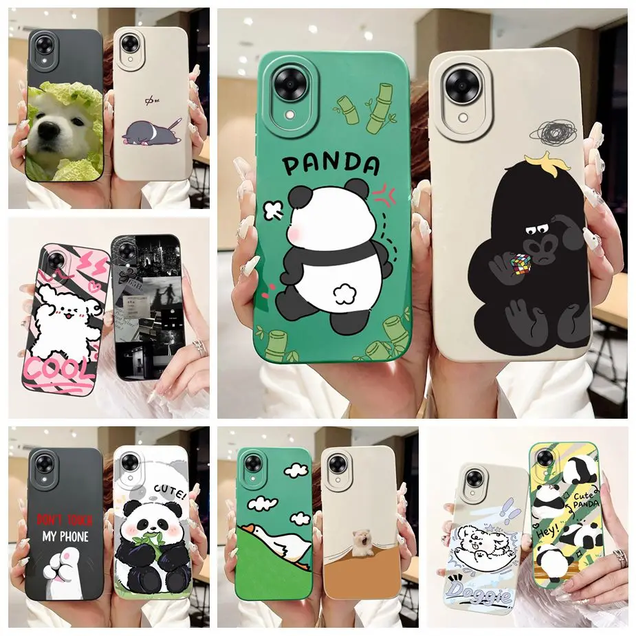 Для Oppo A17K чехол CPH2471 милый мультяшный окрашенный 6 56 ''Мягкие силиконовые