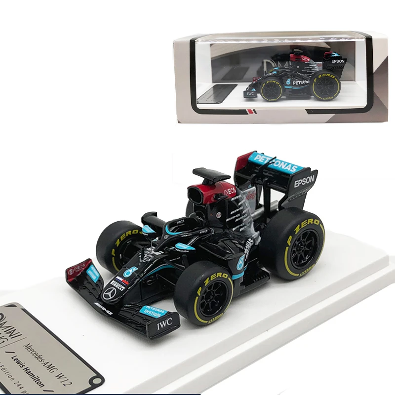 

F1 Racing Car Diecast 1/64 Benz Lewis Hamilton 2021 W12 Mini Egg Car Diecast Model Cars Alloy Car Toy Collection Gifts for Boys