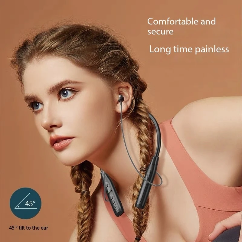 Беспроводные наушники с шейным ремешком Bluetooth микрофоном длинная батарея Aurculares