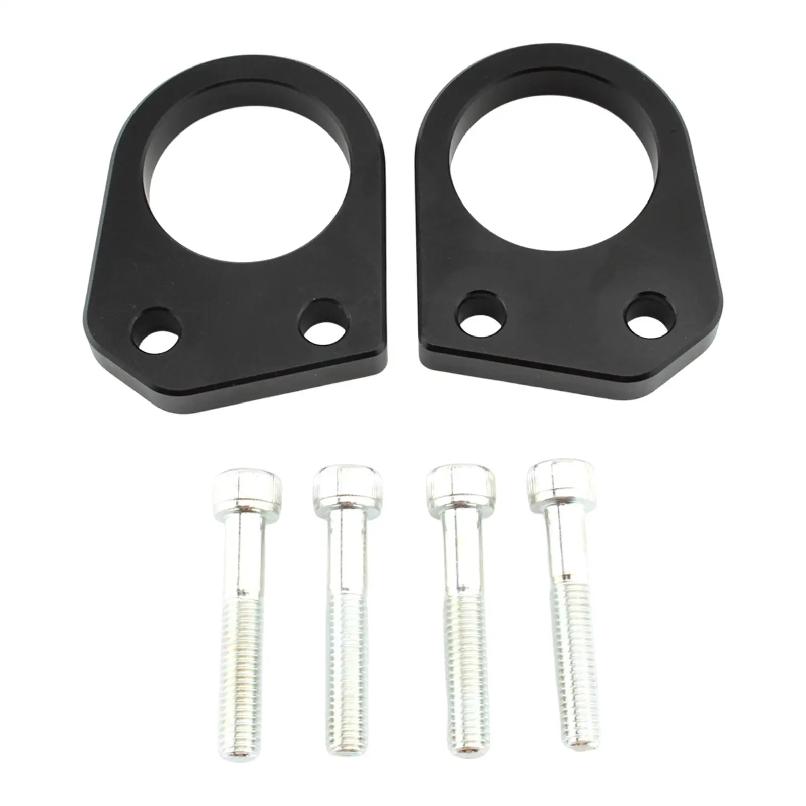 

2x Motorcycle Handlebar Riser Spacer Clamp Durable with 4 Screw Premium Black Replaces Lifting 10mm for Suzuki Gixxer SF250