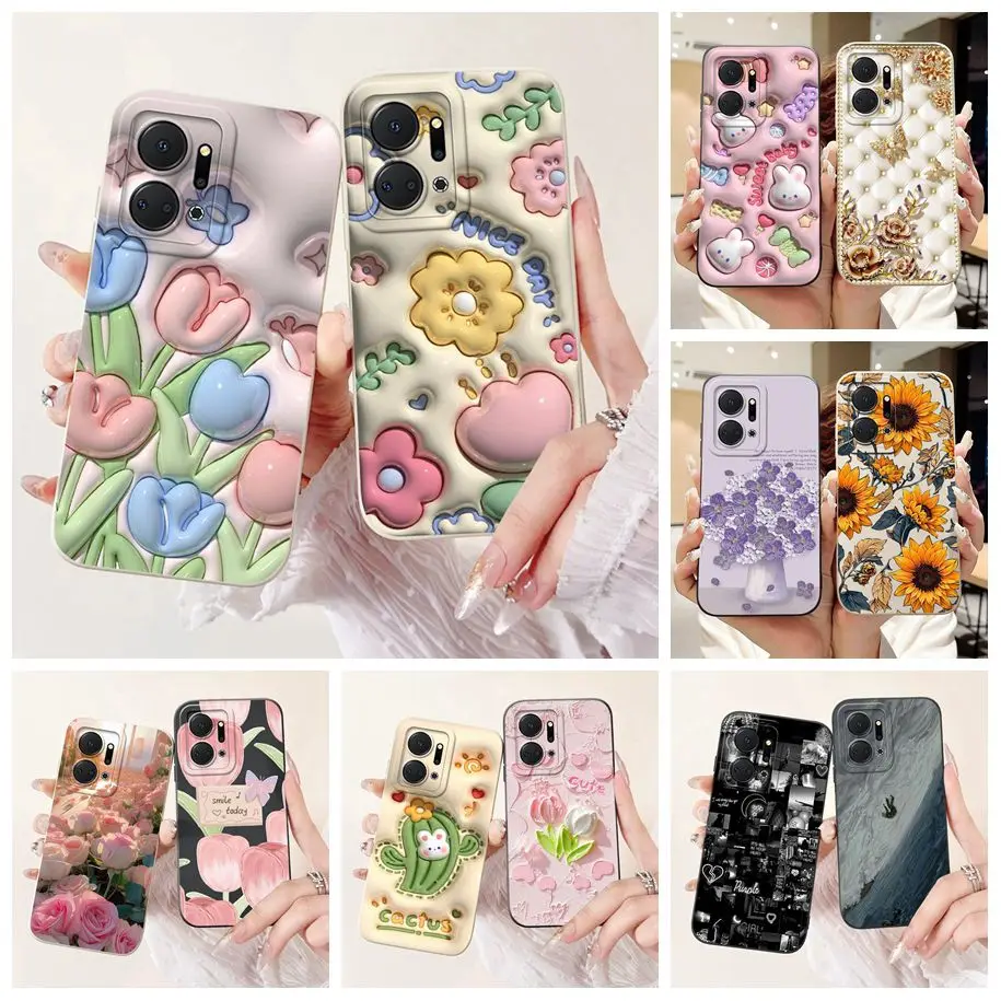 Чехол для Honor X7a RKY-LX1 RKY-LX2 RKY-LX3 популярный силиконовый противоударный мягкий