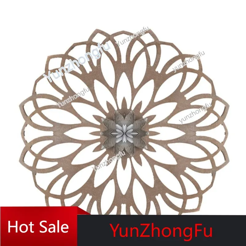 

Decorative Wall Hangings Pieces of Background Wall Retro Wall Hangings Wooden round Wall Hanging Bar and Living Room Iron Art