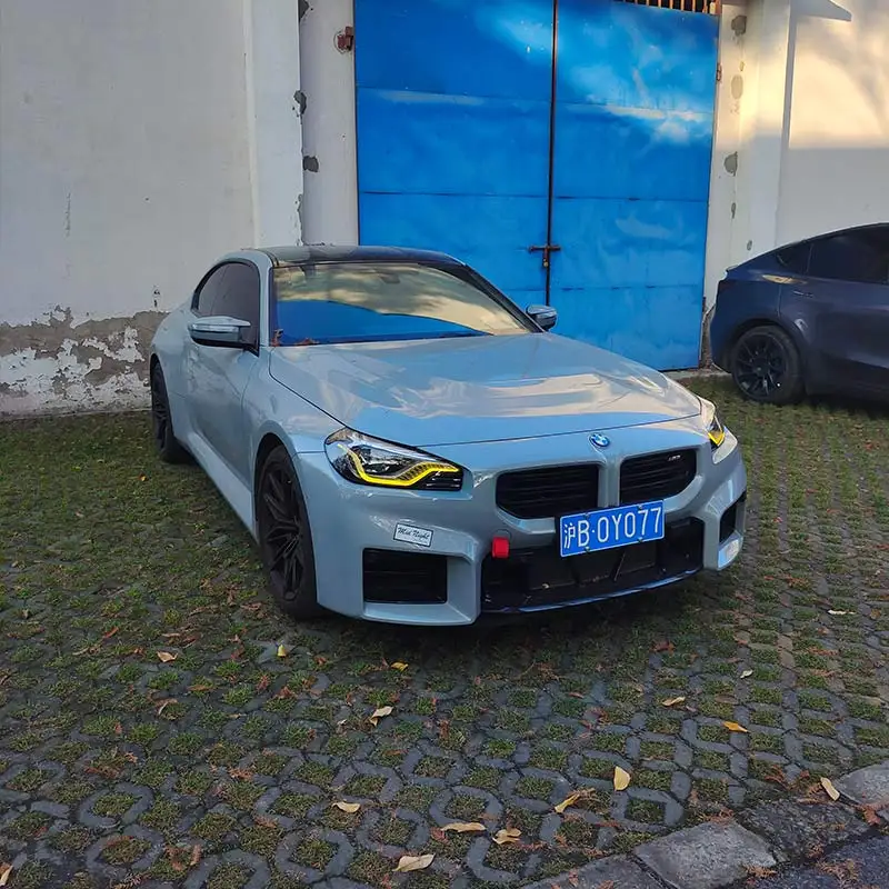 Фото CSL лимонно-желтый белый двухцветный DRL дневного света светодиодный чип для BMW 2 серии G87 G42 M2 M240I дневные ходовые огни Angel Eye №5