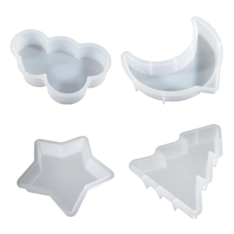 

N58F высокий зеркальный орнамент растение Луна облако Образец Форма для хранения цветов