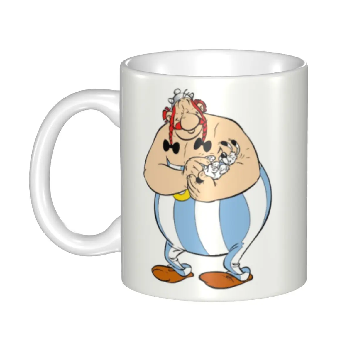 

DIY Asterix And Obelix Ceramic Mugs Customized French Cartoon Animation Coffee Cup Creative Gift Outdoor Work Camping Beer Mug