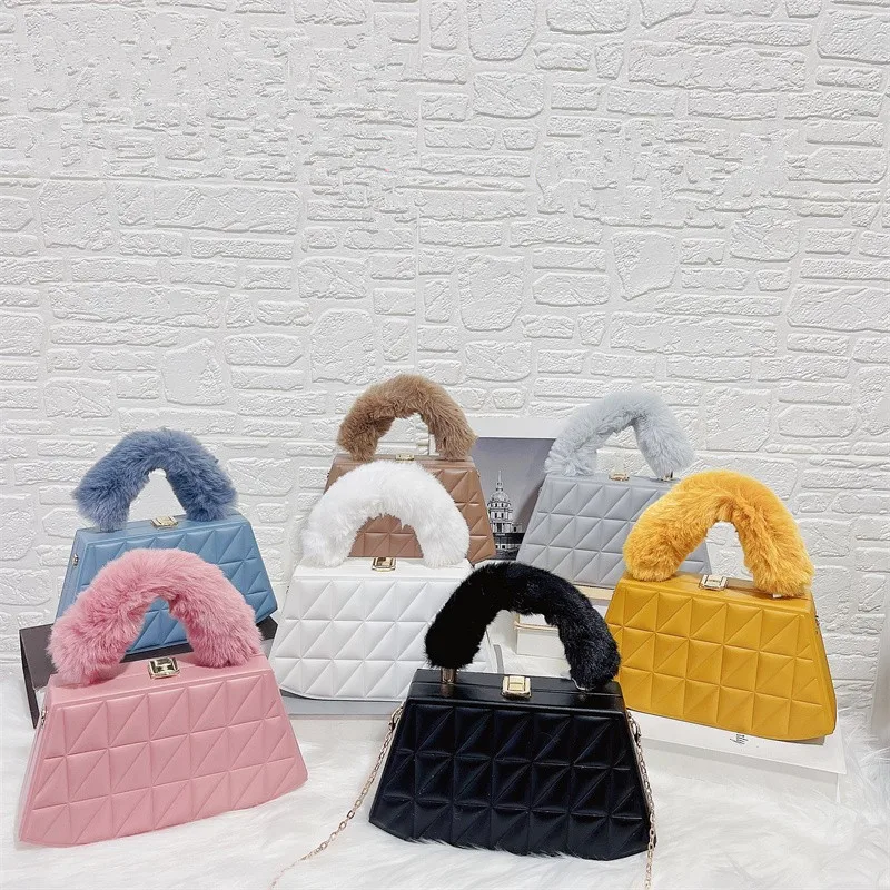 

Bulk Wholesale Crossbody Bags Women 2022 NEW Female Furry Single-Shoulder Bag Girls Fashion Handbag Mini Coin Purs Sac A Main