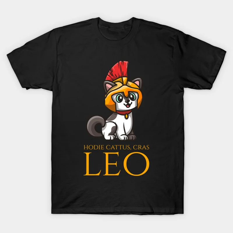 Today A Cat, Tomorrow A Lion - Classical Latin Language T-Shirt 100% Cotton O-Neck Short Sleeve Casual Mens T-shirt Size S-3XL