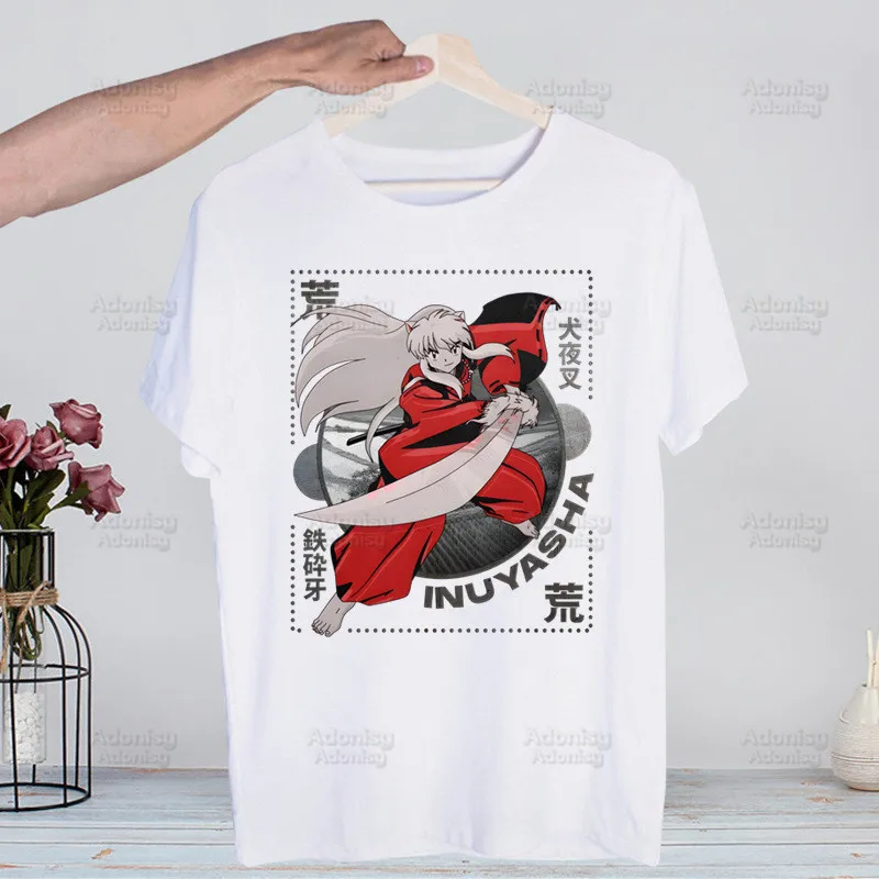 

Inuyasha Anime Harajuku T-shirts Summer Men/Women Kagome Higurashi Tshirt Hip Hop Funny Sesshoumaru t shirts Short Sleeve Tops