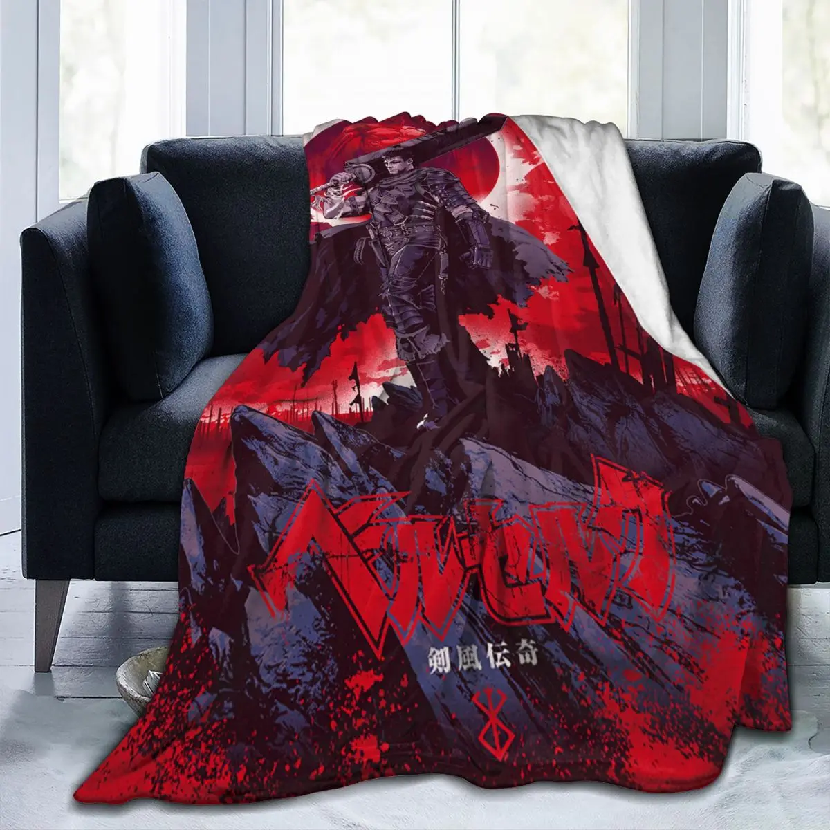 

Home Decorative Berserk Throw Blankets Christmas Gifts Warm Micro Flannel Blankets