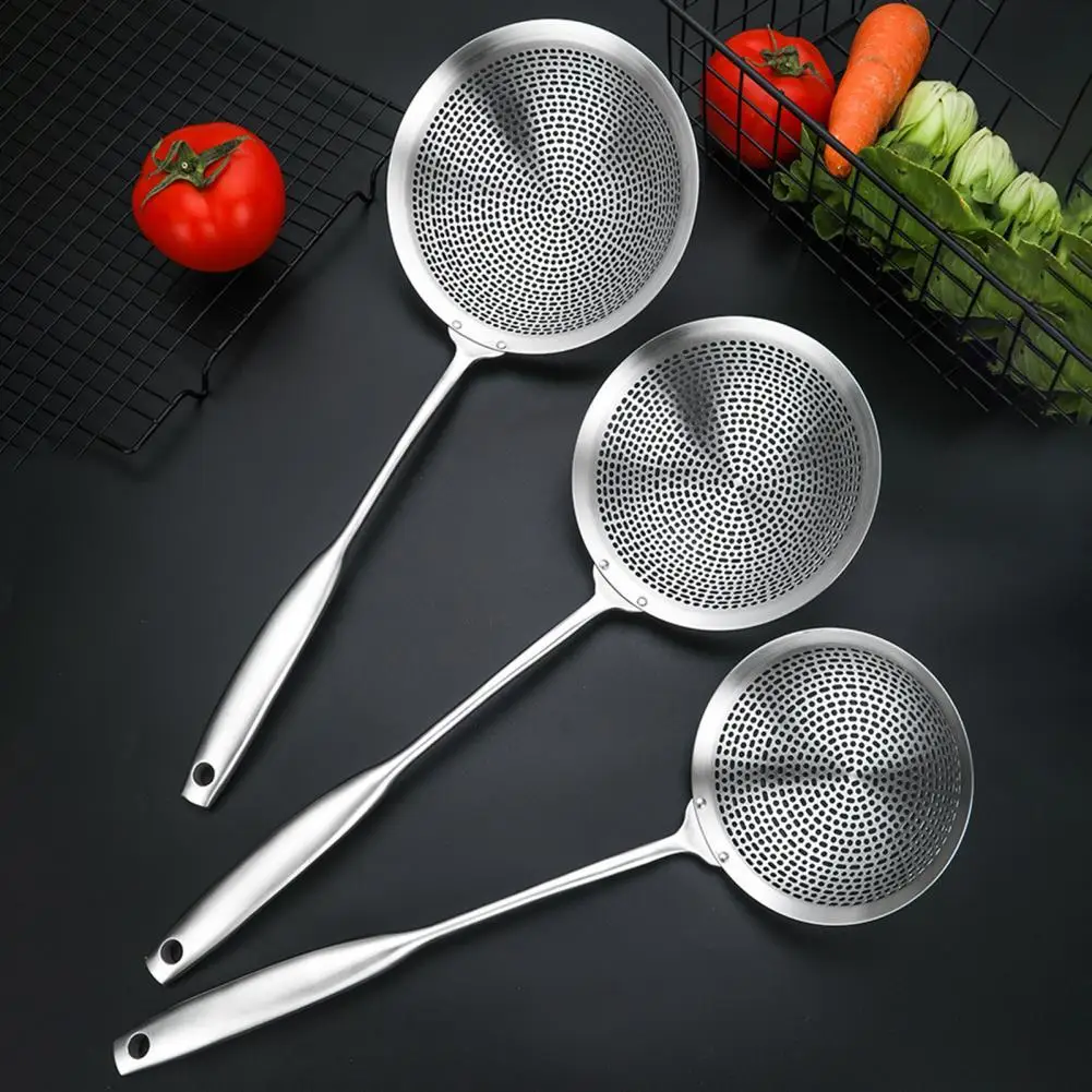 

Non-stick Durable Anti-deformed Skimmer Spoon 304 Stainless Steel Colander Strainer Scoop No Burrs for Restaurant
