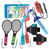 new 9 in 1 sports accessories set for nintendo switch somatosensory gift box 10 in 1 for ns game set golf clubs tennis racket
