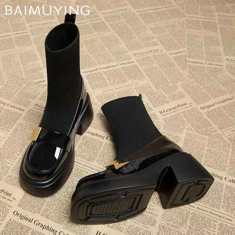 Женские зимние ботильоны на платформе