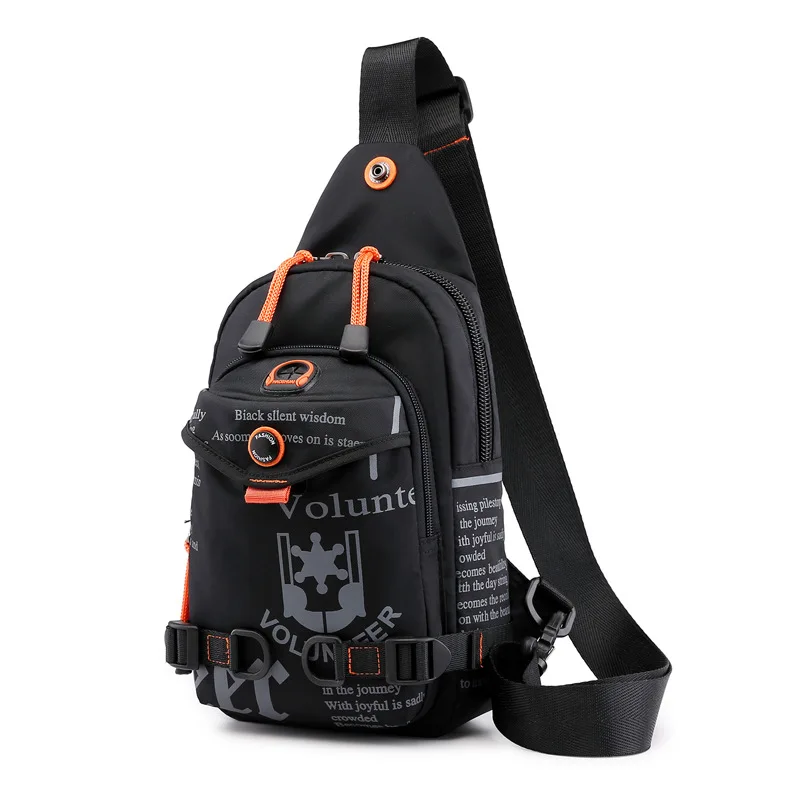 

Nylon Men Cross Body Chest Bag Messenger Pack Small Rucksack Knapsack Travel Casual Male One Shoulder Side Bags Sling Backpack