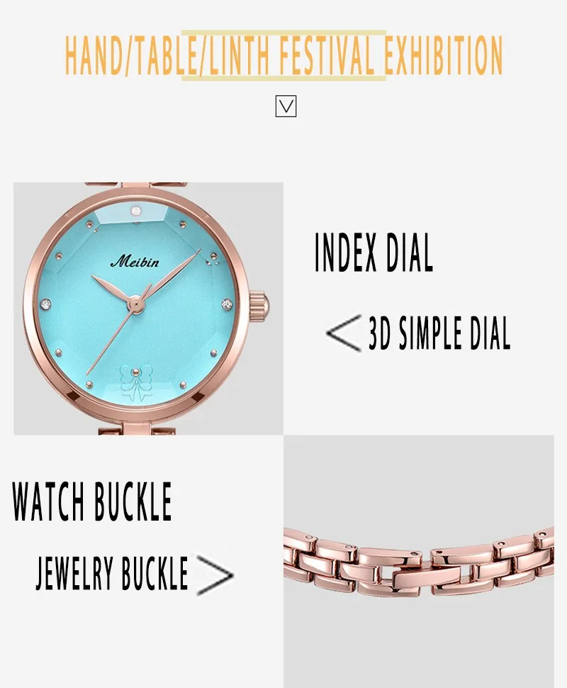 Hot Selling Exquisite And Luxurious Women's Quartz Watch Set, Engagement, Holiday, Fashion Gift