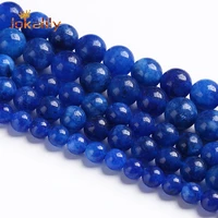 kyanite jades beads for jewelry making natural klein blue stone round loose beads diy bracelet necklace accessories 6 8 10mm 15