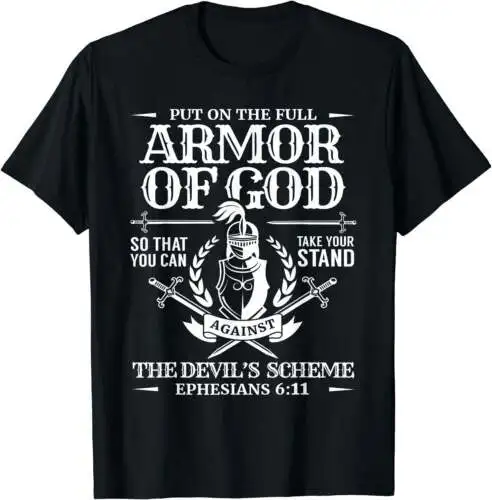 Черная футболка с надписью Armor of God