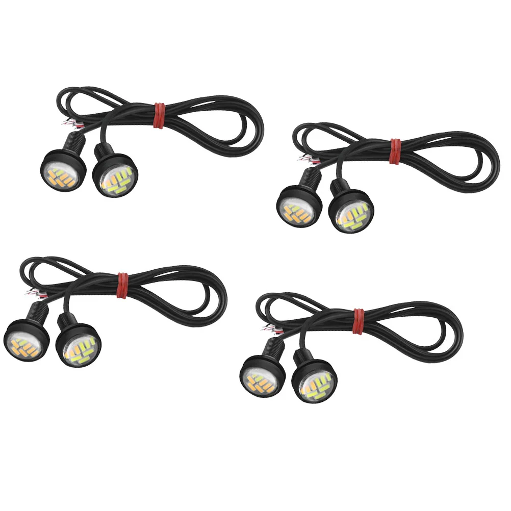 

4pcs Reusable Lightweight Practical Car Reversing Eye Lamp Vehicle Car
