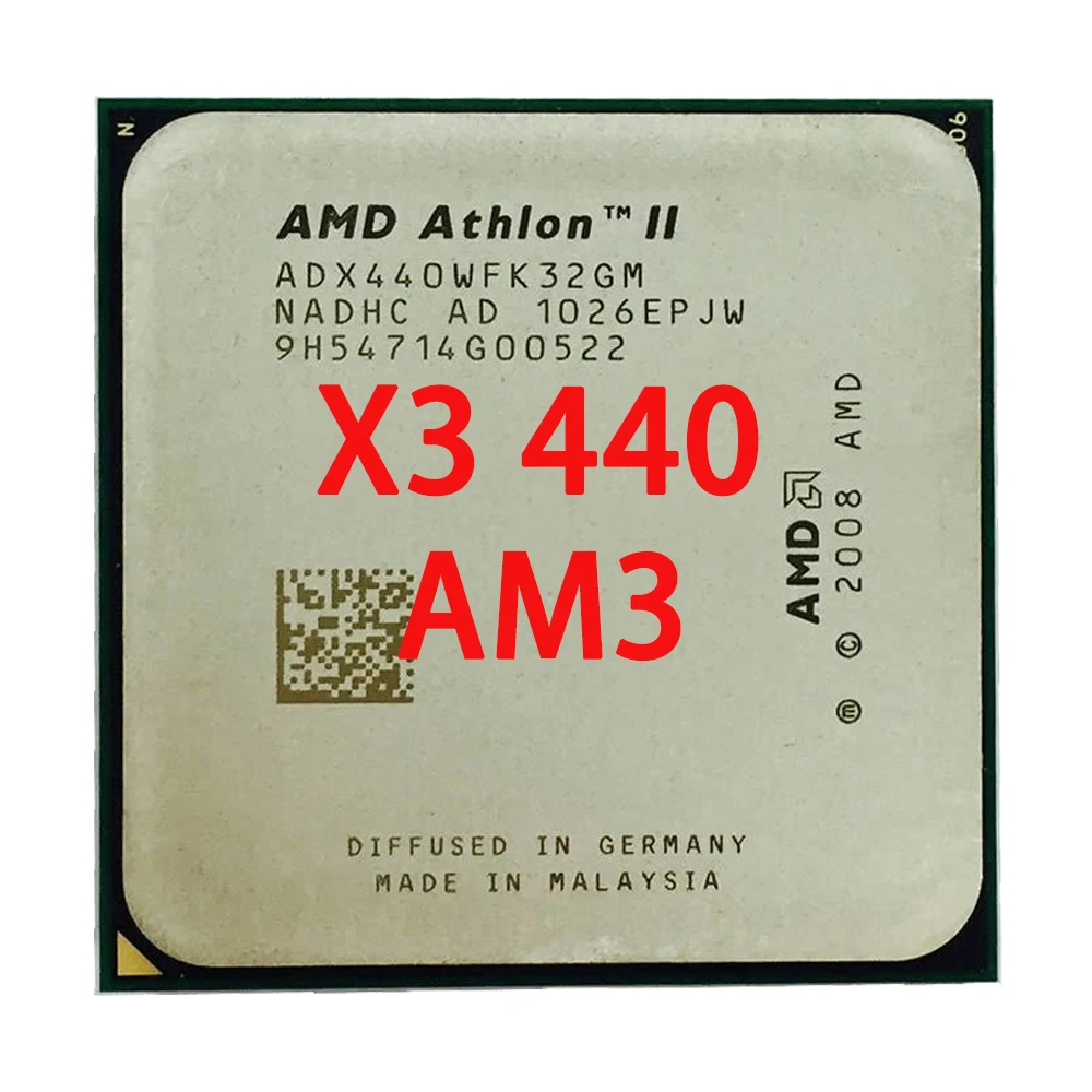 

AMD Athlon II X3 440 3 GHz Triple-Core CPU Processor ADX440WFK32GM Socket AM3