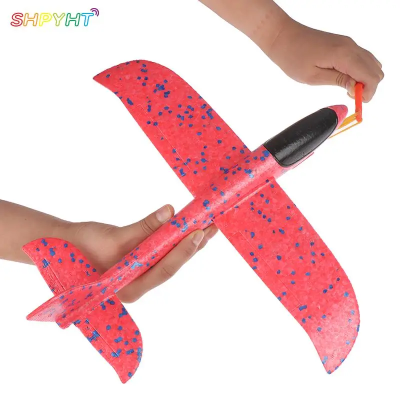 

EPP Foam Hand Throw Airplane Rubber Band Ejection Outdoor Launch Glider Plane Gift 35CM Interesting Toys For Children Kids Game