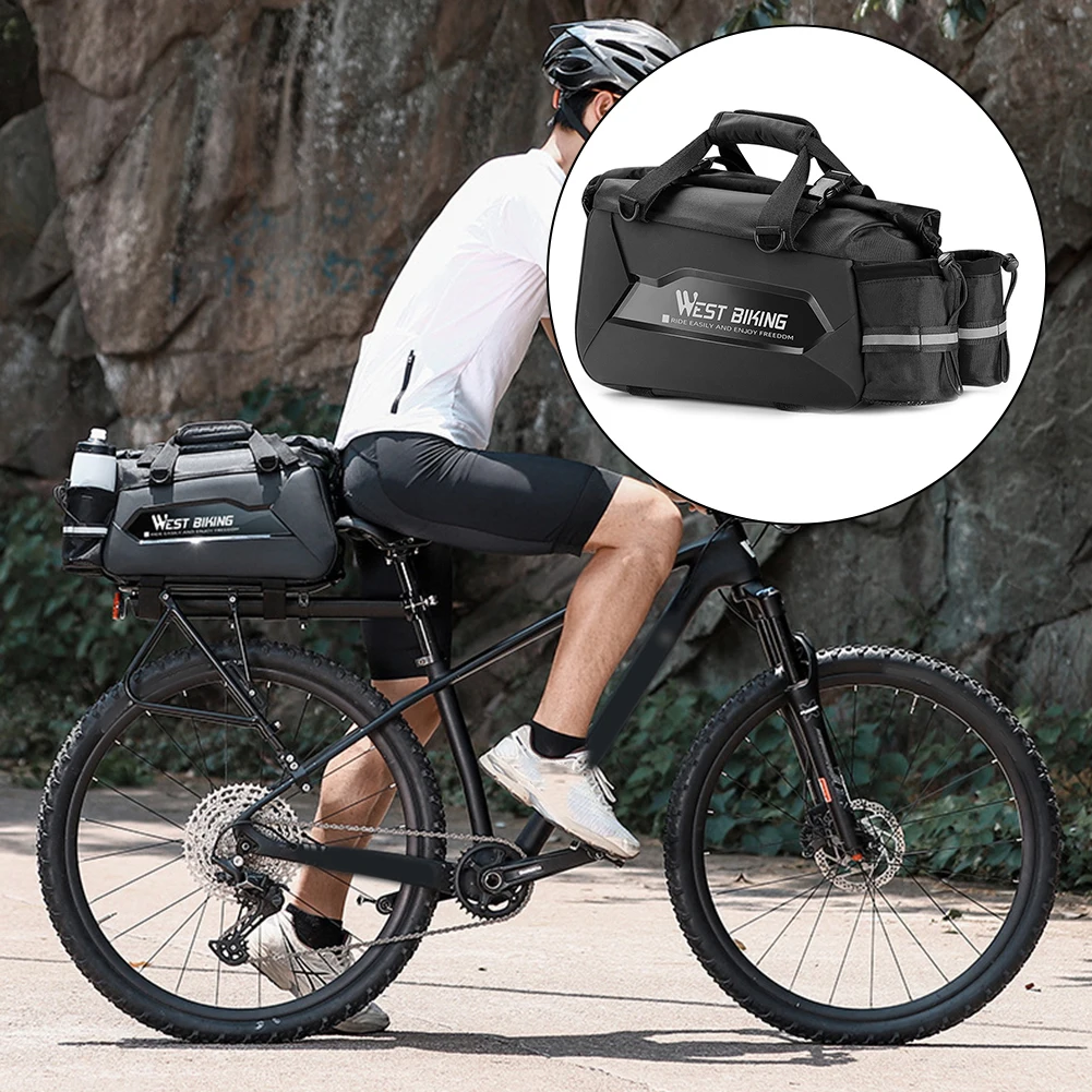 

Durable Bicycle Bag SeatPack Ear Rack Kettle Oxford Cloth Outdoor Pocket Pre-Show 13L Capacity Protect Shelves