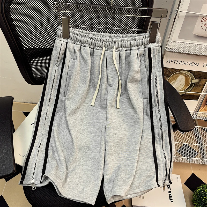 

Summer Casual Shorts Ins Tide Brand Solid Color Loose Straight Drape Five-point Sports Pants Five-point Pants Trendy Ins