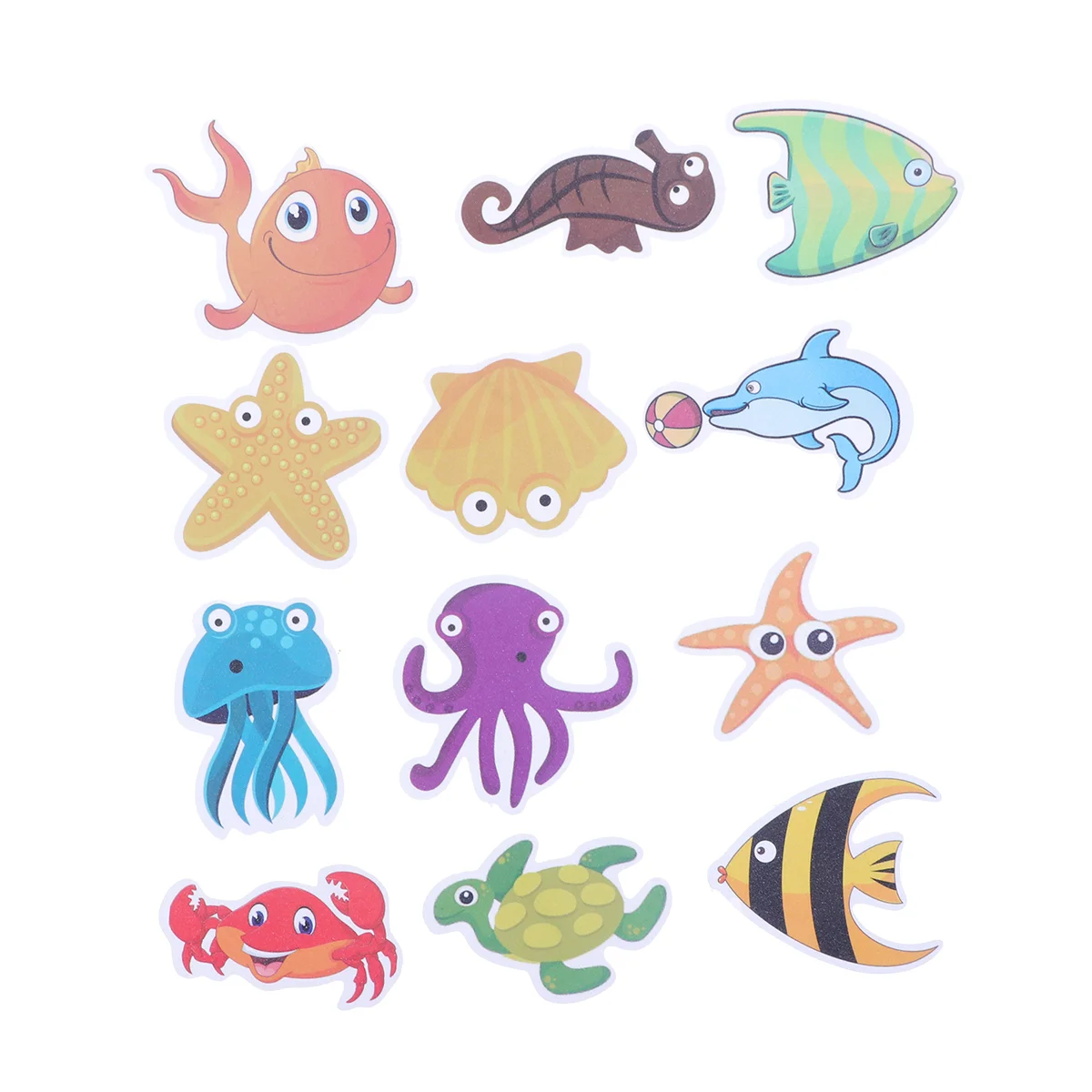

Stickersbathtub Non Shower Anti Bathroomtub Adhesive Kids Applique Grips Sea Animal Waterproofdecals Bath Floor Mats Textured