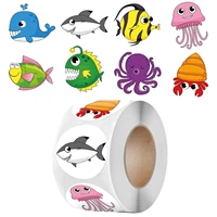 500pcs cartoon shark sticker for kids 8 designs whale reward sticker for birthday party gift decoration encourage sticker