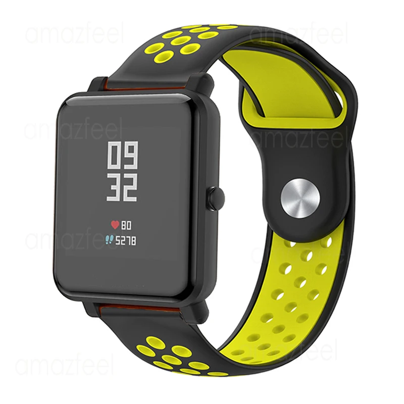 

20mm 22mm Watch band For Amazfit GTS 3/2/2e/GTS 2 Mini/GTR 3 Pro/2/2e/42mm/47mm Silicone Sport Bracelet Amazfit bip u pro strap