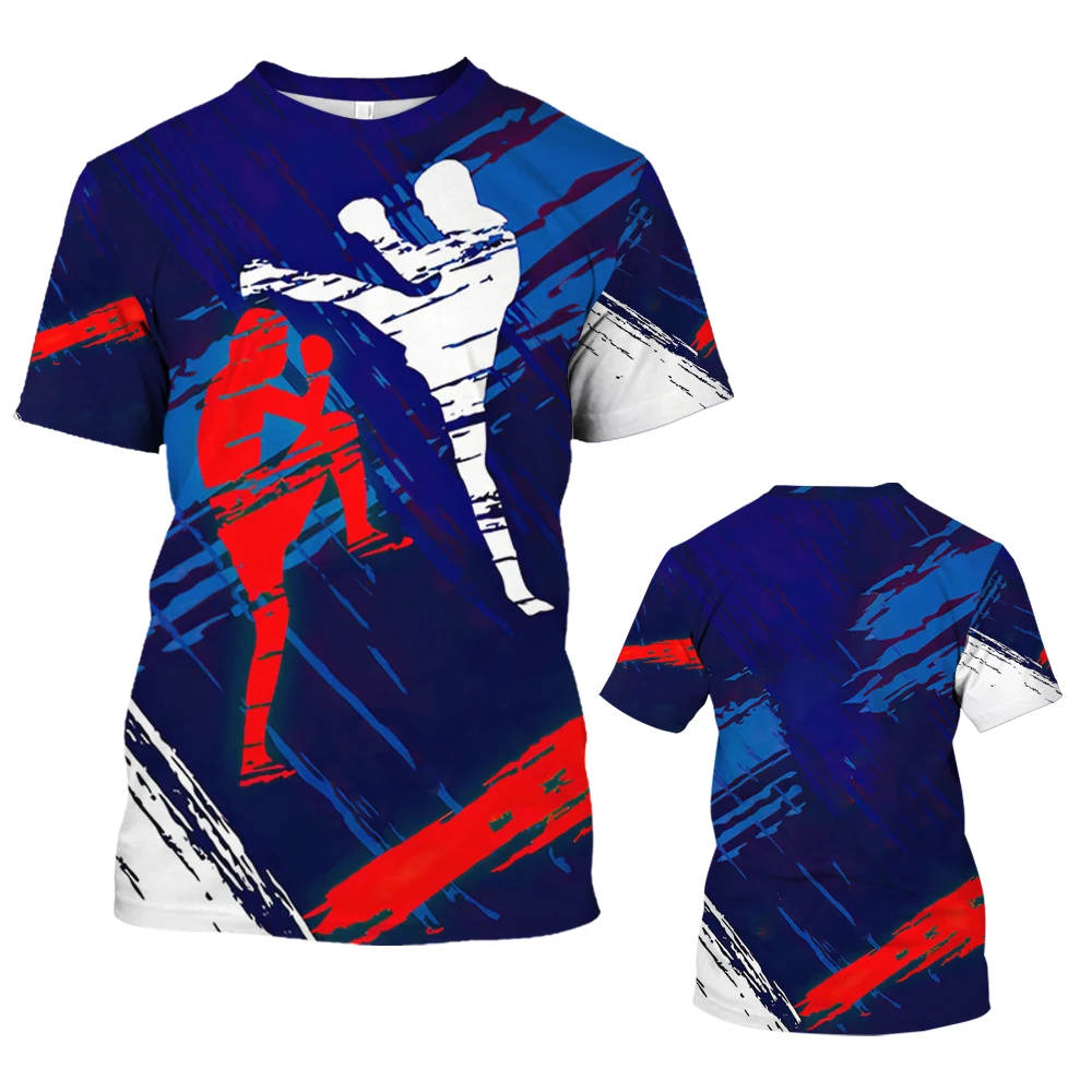 

Suitable for Street Fitness and Leisure Harajuku Retro 3D Printed Men's Tai Chi T-Shirt Loose Short Sleeve T-Shirt