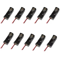 10pcs battery case 23a a23 battery 12v clip holder box case black with 2 wired quality 12v 23a mn21 ms21 battery case in stock