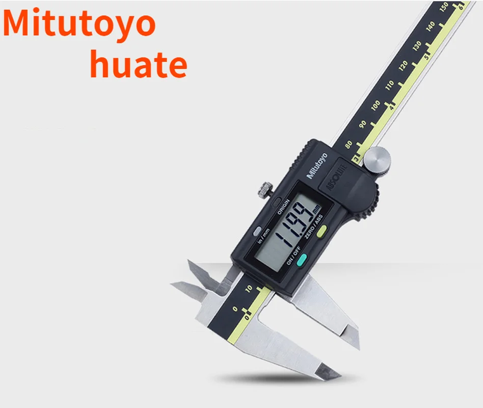 

Mitutoyo HUATE LCD Caliper Digital Vernier Calipers 150 200 300mm Caliper Electronic Measuring Stainless Steel Digital Caliper
