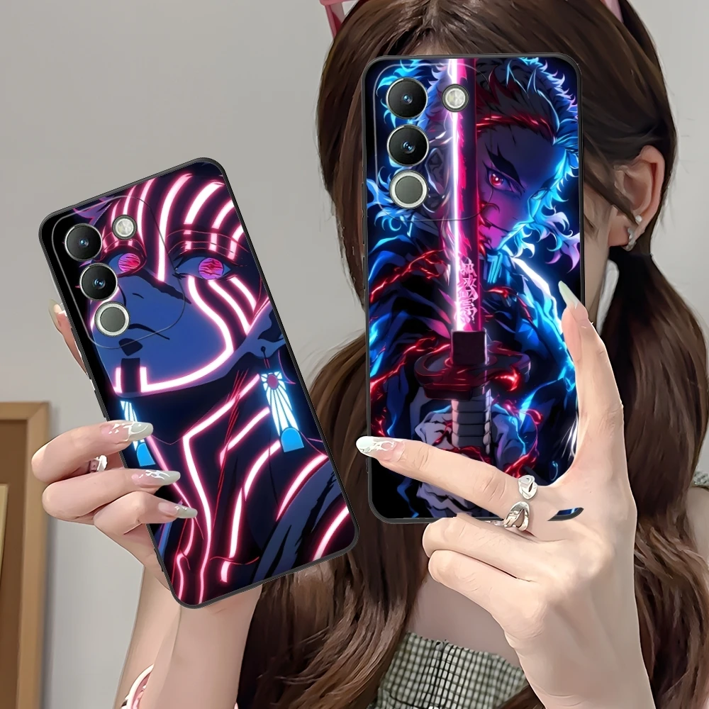 Цветной неоновый чехол для мобильного телефона Demon Slayer VIVO Y95 Y93 Y31 Y20 V19 V17 V15 Pro X60 NEX