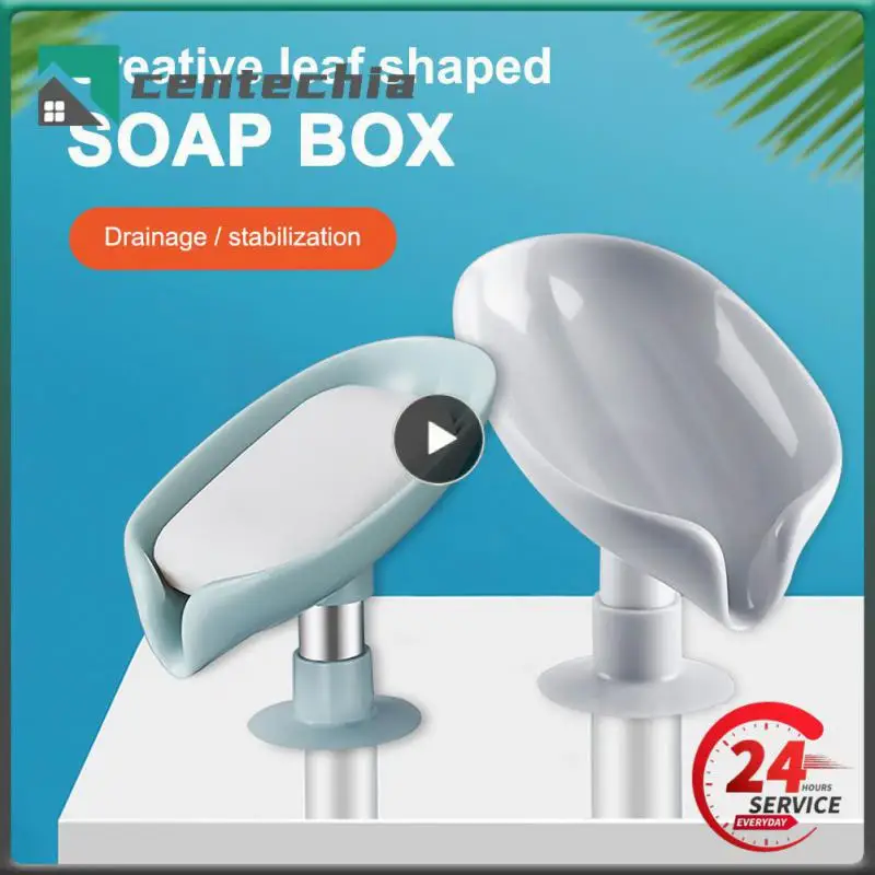 

1~20PCS Soap Holder Leaf Shape Soap Tray Bathroom Shower Drain Soap Dish Soap Storage Container For Kitchen Bathroom Accessories