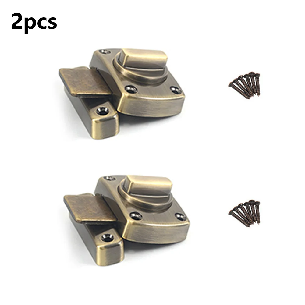 

2PCS Latch Lock Bathroom Door Sliding Door Latch Zinc Alloy Door Lock Anti-Theft Door Bolt 42mm*45mm For Door Hardware