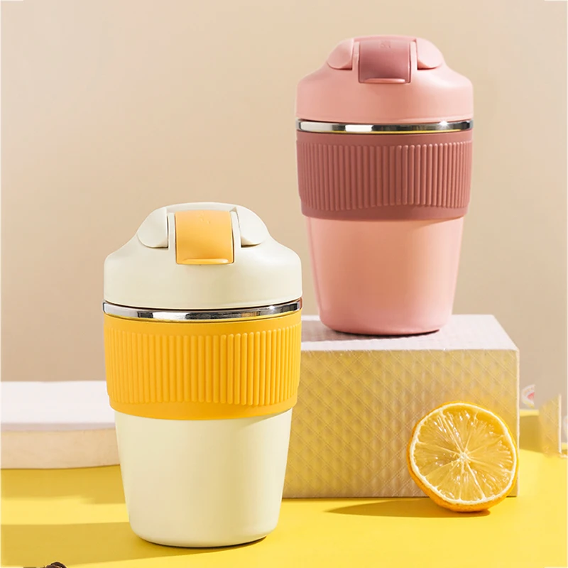 

350/480ml Stainless Steel Thermos Cup Portable Vacuum Flask Insulated Water Bottle In-Car Coffee Mug Drink Tumbler Travel Kettle