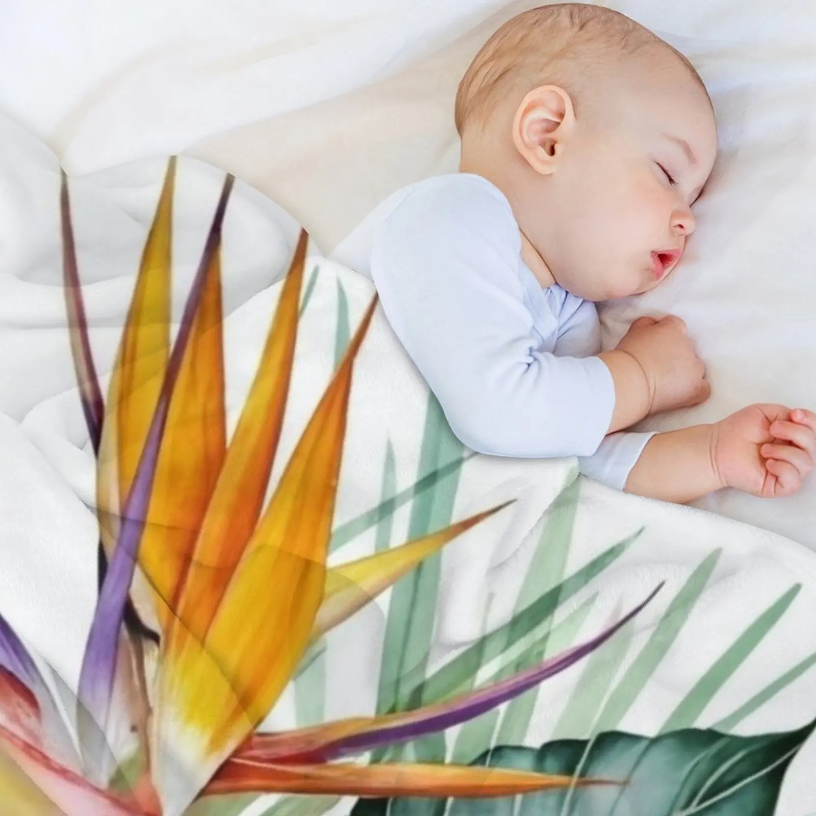 Strelitzia Bliss: Ботаническое красивое одеяло с диваном персонализированный подарок