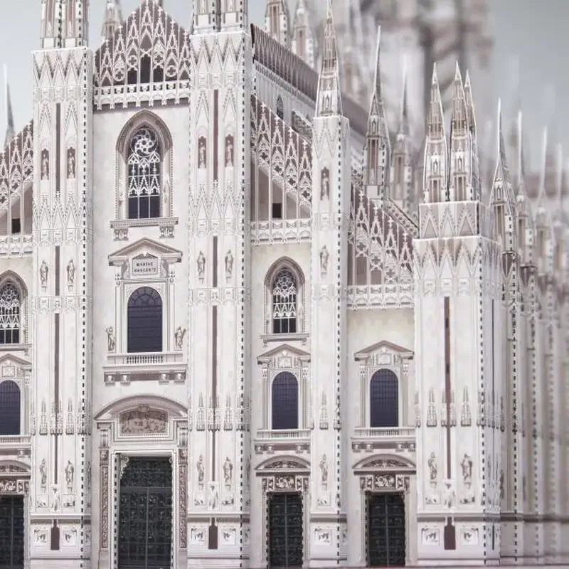 Фото Бумажная 3D модель Миланского собора Италии мира классической архитектуры здания №4