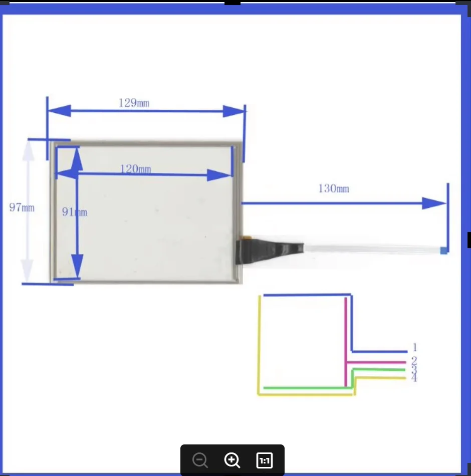 Совместимая с QR4 5376S01 ДЕТАЛЬ ЭКРАНА DIGITIZER 129*99 мм 5,6 дюйма QR45376S01 (art.: 3920cd56e975b) - 3920cd56e975b