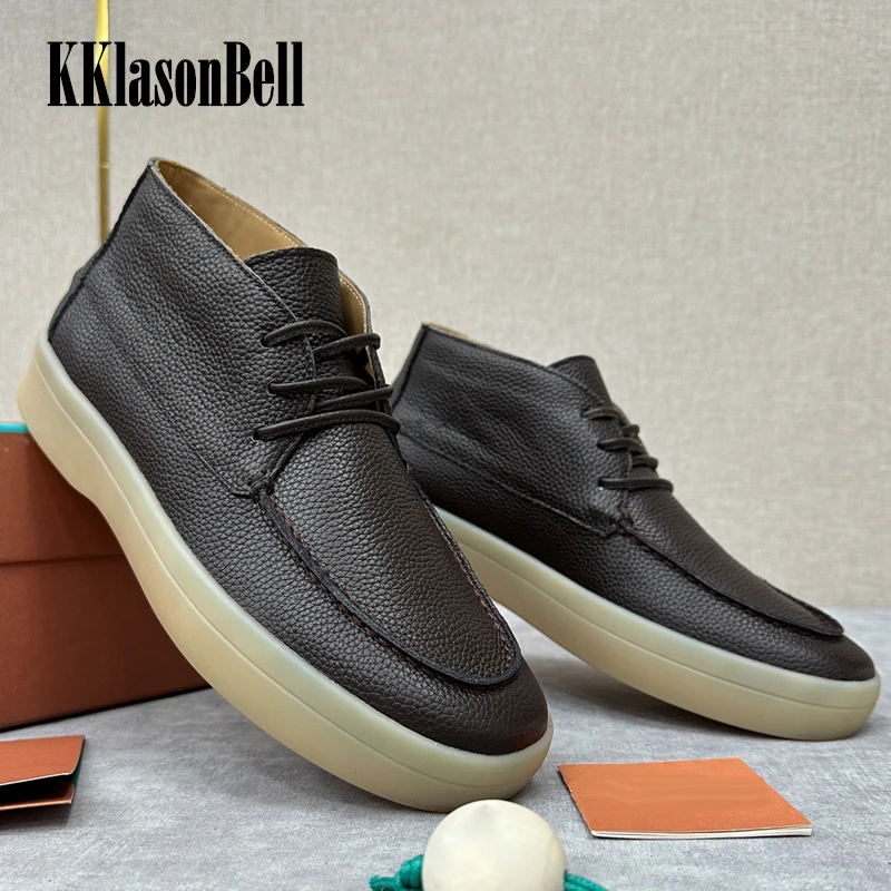 11 18 KKlasonBell мужские высокие вулканизированные туфли из натуральной кожи удобные