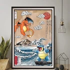 Bandai Pokemon японское аниме Художественная печать портрет комиксов Женская шарнирная Блуза детская комната спальня подарки настенное художественное украшение