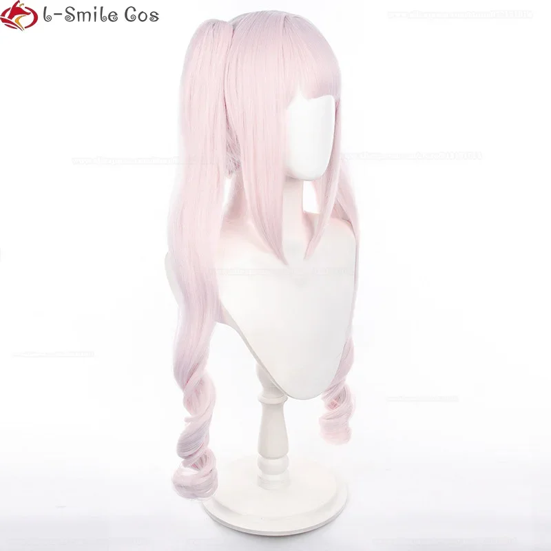 Парик для косплея игры Алиса термостойкие розовые вьющиеся волосы из пони длиной